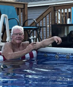 Aqua Original 4-in-1 Monterey Hammock Pool Float & Water Hammock – Multi-Purpose, Inflatable Pool Floats for Adults – Patented Thick, Non-Stick PVC Material Blue Navy - Hammock 31 81r286havGL