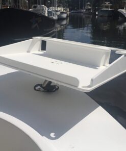 Docktail Bar Utility Boat Table - Includes Rod Holder Mount | Boat Caddy Organizer, Portable Boat Table and Boat Bar, Marine Tables for Boats with Cup Holders, Boat Storage Accessories A - White 11 81r3p8nb5BS