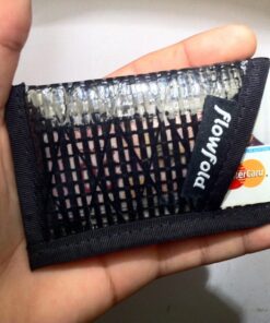 Flowfold Recycled Sailcloth Minimalist Card Holder Durable Slim Wallet Front Pocket Wallet, Card Holder Wallet Made in USA Black Sailcloth 37 81r4RJ8eOBL