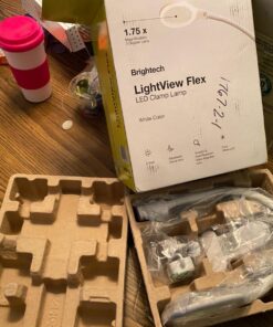 Brightech LightView Flex Magnifying Desk Lamp, 1.75X Light Magnifier, Adjustable Magnifying Glass with Light for Crafts, Reading, Close Work White 44 81r4acvx5cL