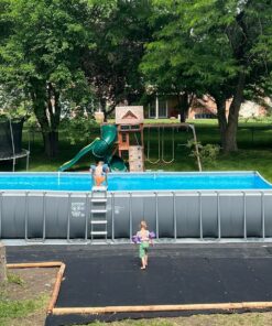 INTEX 26377EH Ultra XTR Deluxe Rectangular Above Ground Swimming Pool Set: 32ft x 16ft x 52in – Includes 2650 GPH Sand Filter Pump – Saltwater System – SuperTough Puncture Resistant – Rust Resistant with Sand Filter Pump & Saltwater System 40 81r7 p0nReL 1