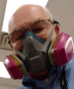 3M P100 Respirator Cartridge/Filter 60926, 1 Pair, Helps Protect Against Organic Vapors, Acid Gases, Ammonia Methylamine, Formaldehyde and Particulates 35 81r73llQnaL