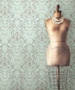 Alternative view of NuWallpaper NU2079 Nomad Damask Peel & Stick Wallpaper, Blue Turquoise