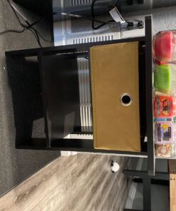 Furinno Andrey Set of 2 End / Side Table / Night Stand / Bedside Table with Bin Drawer, Espresso 2-Pack, Center Bin 37 81rCKDtMvL