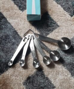 1Easylife 18/8 Stainless Steel Measuring Spoons, Set of 6 for Measuring Dry and Liquid Ingredients 45 81rD1BUvPWL