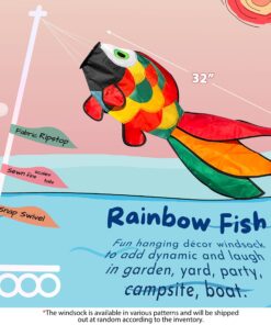 emma kites Cute Rainbow Fish Windsock Spinner Spiral 32-inch 19 81rDwSyjpPL