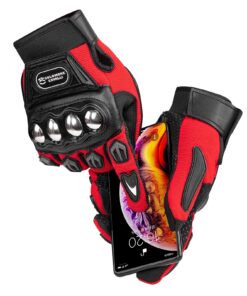 Solomone Cavalli Pro-Biker Motorbike Carbon Fiber Powersports Racing Gloves Large red 11 81rE9BPkDiL