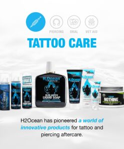 H2Ocean Blue Green Foam Soap - Tattoo Foam Antibacterial Soap for Tattoo Aftercare - Tattoo Care with Aloe Vera - Travel-Size Tattoo Moisturizer Soap - 1.7 oz 22 81rGI885MsL