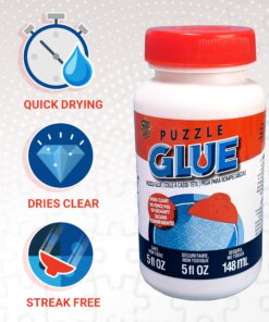 MasterPieces - Jigsaw Puzzle Glue & Wide Plastic Spreader, 5oz - 2 Pack - Clear 26 81rGpcBbyFL
