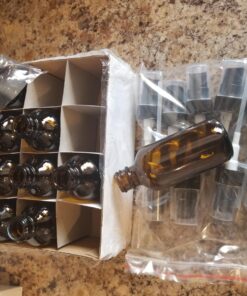Vivaplex 12, Amber, 2 oz Glass Bottles, with Black Fine Mist Sprayers 30 81rIzw8CIPL