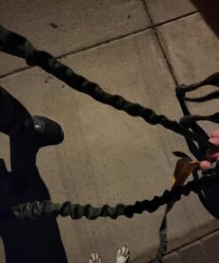 Exquisite Double Running Waist Leash for Large Dogs | Retractable Dog Leash 2 Dogs | Hands Free Leash for for Large Dogs | Two Dog Leash for Large Dogs | Leash for Big Dogs | HandsFree Dog Leash Khaki & Orange Two Large Dogs (35-150 lbs each) 24 81rKAZzpAiL 1