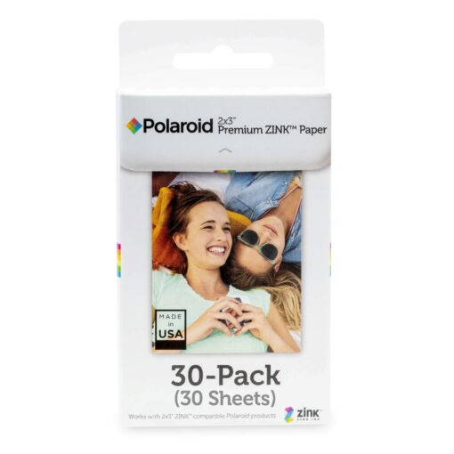 Polaroid 2x3ʺ Premium Zink Photo Paper (30 Pack) Compatible with Polaroid Mint Camera, Snap/Snap Touch Instant Print Cameras & Polaroid Mint and Zip Photo Printers. 30 Pack Zink Paper
