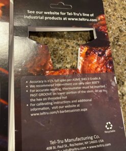 Tel-Tru BQ300 Barbecue Thermometer, 3 inch Black dial with Zones, 4 inch stem, 100/500 Degrees F 67 81rLj xlOQL