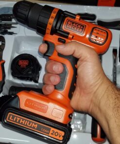 BLACK+DECKER 20V Max Drill & Home Tool Kit, 68 Piece (LDX120PK) 20V Home Tool Kit 60 81rN5xjDnHL