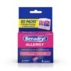 Benadryl Ultratabs Go Packs Antihistamine Allergy Relief Medicine, 25 mg Diphenhydramine HCl Tablets for Relief of Cold & Allergy Symptoms, Travel & On-The-Go Size, 4 Packets of 2 Tablets 2 Count (Pack of 4) 33 81rO7vs5TcL