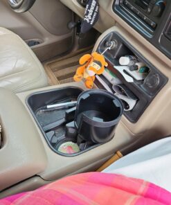 Integral Ultimate Expander Car Cup Holder - Adjustable Base - Expander & Organizer for Vehicles - Compatible with Coffee Mug, Yeti 14/24/36/46oz, Ramblers, Hydro Flasks 32/40oz, 3.4"-4.0" Bottles Black 1 Pack 41 81rOLrzg2iL 3