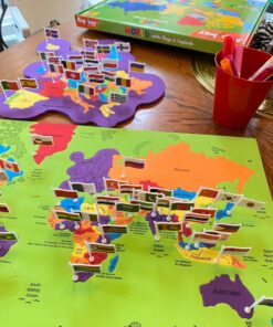 Imagimake Mapology World Map Puzzle - Includes Country Flags & Capitals | Educational Toys for Kids 5-7 | Fun Jigsaw Puzzle for Girls & Boys Toy Age 6-8 | Games for Kids 8-12 for Kids World with Capitals 63 81rPBDEnjKL