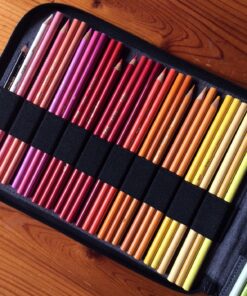 Speedball Art Products Genuine Leather Storage Case for Pencils, Markers, Pens and Art Supplies (Holds Up to 120 Standard Pencils, Black) 120 Pencil Capacity 45 81rPLS7D5gL