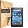 Mr.Shield [2-PACK] Designed For Amazon New - Fire Tablet 7" 7 Inch (5th Generation - 2015 Release) [Tempered Glass] Screen Protector with Lifetime Replacement