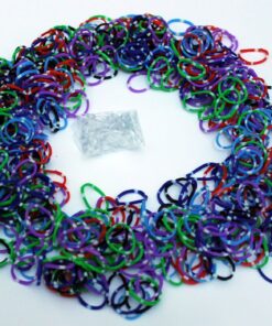 Polka Dot Color Rainbow Rubber Loom Rainbow Bands 600 Pieces with 24 "S" Clips 6 81rRoL0yjPL
