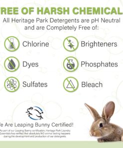 Heritage Park All-Purpose Fragrance Free, Hypoallergenic, pH-Neutral Laundry Detergent - Dermatologist-tested, Sensitive Skin-Friendly, Stain-Fighting Enzymes, Concentrated Up to 128 loads (64 fl oz) 64 Fl Oz (Pack of 1) 16 81rTTXvZBL