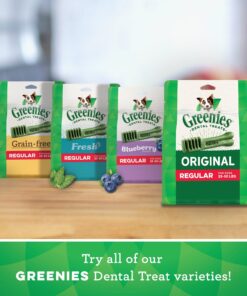 GREENIES Regular Natural Dog Dental Care Chews Oral Health Dog Treats Blueberry Flavor, 12 oz. Pack (12 Treats) 12 Ounce (Pack of 1) 25 81rWsTzqALL 10