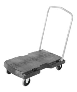 Rubbermaid Commercial Products Convertible Folding Utility Dolly/Cart/Platform Truck with wheels, FG440100BLA, 500 lbs Capacity, Black Triple Trolly 5" Casters 21 81rXlD46dqL
