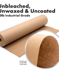 Kraft Paper Jumbo ROLL 17.75" Wide 2400" Long Jumbo ROLL 200 FEET Proudly Made in The USA- Perfect for Packing, Wrapping, Butcher, Craft, Postal, Shipping, Arts and Craft, Table Covers 7 81ra JuaQ3L 1