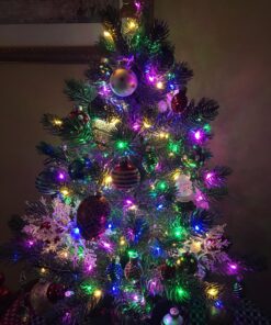 GDEALER 2 Pack LED Fairy Lights Halloween Battery Operated String Lights Waterproof 8 Modes Remote Control Color Changing Christmas Lights 60 LED 20 Feet Copper Wire Firefly Lights- Multicolor 38 81raAeZkigL