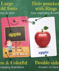 Alternative view of Star Right Words Toddler Flash Cards Set of 4 - Number Flash Cards, First Words, Colors and Shapes, & Alphabet/Letter Flashcards - 4 Binder Rings - 144 Sight Words Kindergarten Flash Cards 3-7 Years Multi Skill