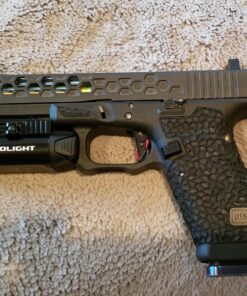 Trijicon Glock Suppressor Night Sight Set, White Front/White Rear with Green Front Lamp & Orange Rear Lamps 45 81rdhyVSTfL