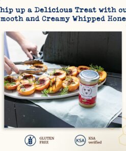 Whipped Honey Gift Set by Savannah Bee - Creamy, Smooth, Spreadable and absolutely Delicious - 100% Natural and Pure Honey - 12 Oz (Original & Chocolate) Original & Chocolate 10 81reqFugxL