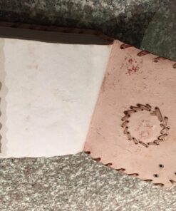 Handmade Embossed Blue Stone Leather Journal Notebook Refillable Sketchbook with 2 Latches, Lace Edging Diary By Cuero 58 81rf9M4oEDL 1