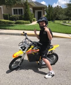 Razor MX650 Dirt Rocket Off-Road Motocross Bike – 36V Electric Ride-On, Up to 17 mph, Dual Suspension, Hand-Operated Dual Brakes, Twist Grip Throttle, Authentic Bike Geometry 42 81rfyh48KYL