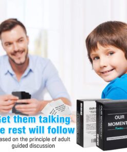 OUR MOMENTS Families: 100 Conversation Starter Cards for Families and Kids - Relationship Building - Car Travel, Road Trip & Card Game for Healthy Loving Family - Questions for Family Activities 29 81rgGp m63L