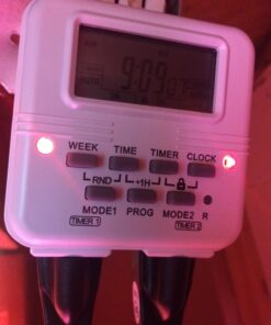 BN-LINK Digital Timer Outlet 24-Hour Programmable Digital Outlet Timer with 2 Independent Outlets 3-Prong Mini Indoor Easy Set Stackable Plug-in for Lights Lamps Fans Accurate 8A/1000W 1/3HP 3 prong 51 81rhEDY4z0L