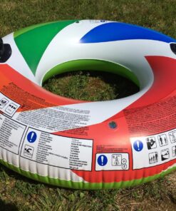 Intex Inflatable Color Whirl Floating Tube Raft w/ Handles (Set of 2) 48in 58202EP 7 81rhS0mSL