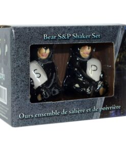 Alternative view of Rivers Edge Grizzly Bear Salt & Pepper Set Black Bear Holding