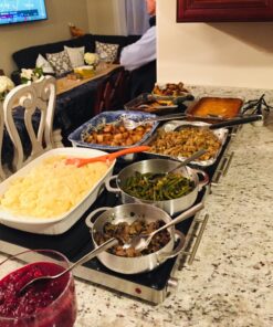 Chefman Electric Warming Tray with Adjustable Temperature Control, Glass Top Large 21”x16” Surface Keeps Food Hot,Black Large - 21" x 16" 28 81rhw1SmOdL