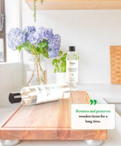 Bayes Food Grade Mineral Oil for Cutting Board - Mineral Oil Food Grade for Bamboo, Teak & Wood Conditioner and Protectant - Cutting Board Oil Food Grade Formula - Wood Oil for Cutting Board - 8 oz 8 Fl Oz (Pack of 1) 24 81riwuXdt1L 3