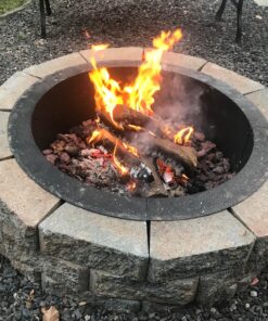 Sunnydaze 2mm Thick Steel Fire Pit Ring Insert - DIY Above or In-Ground Liner - 46-Inch Outer Diameter (30-Inch Inner Diameter) 30 Inch 38 81rjF 474iL