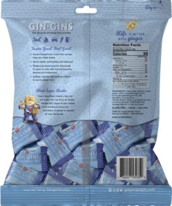 GIN GINS Super Strength Hard Ginger Candy by The Ginger People - Anti-Nausea and Digestion Aid, Individually Wrapped Healthy Candy - Super Strength Ginger Flavor, Large 1 lb Bag (16 oz) - Pack of 1 24 81rjgMA8AL 1
