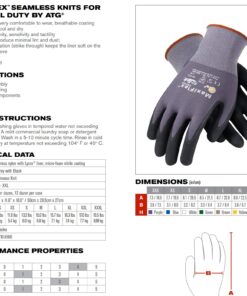 Maxiflex ATG 34-874 Ultimate - Nylon, Micro-Foam Nitrile Grip Gloves - Black/Gray - X-Large - 12 Pairper Pack X-Large (Pack of 12) 15 81rk4CJJlQL