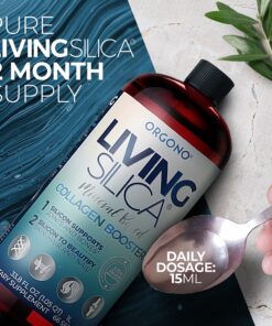 Orgono Living Silica Collagen Booster Liquid | Vegan Collagen Boosting Drink | Supports Healthy Collagen and Elastin Production for Joint & Bone Support, Glowing Skin, Strong Hair & Nails. 33.85 Fl Oz (Pack of 1) 19 81rlmv4bFS 2