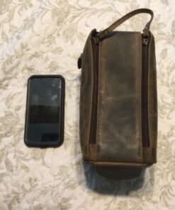 KOMALC Premium Buffalo Leather Unisex Toiletry Bag Travel Dopp Kit Distressed Tan 68 81rnhWkbZVL