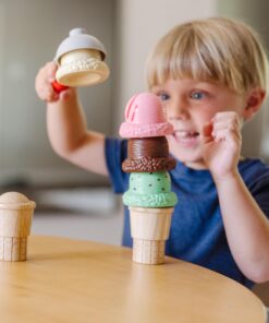 Melissa & Doug Scoop and Stack Ice Cream Cone Magnetic Play Set, Multicolor - Pretend Food, Ice Cream Toy For Toddlers And Kids Ages 3+. 23 81rp5W3 NL 2