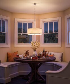 Kenroy Home Casual 3 Light Pendant ,20 Inch Height, 22 Inch Diameter with Brushed Steel Finish Modern 19 81rsiQnYXGL