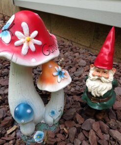 Garden Gnomes Outdoor and Indoor Statue 10'' Weather-Resistant Lawn Gnome With Red Hat and Adorable beard, Adds Whimsical Charm to Your Garden Gnomes Decorations for Yard. 10 in 36 81rsvH5DW2L