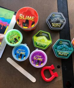 NATIONAL GEOGRAPHIC Mega Slime Kit & Putty Lab - 4 Types of Slime Plus 4 Types of Putty Including Magnetic Putty, Slime Kit for Boys and Girls, Sensory Putty Toy & Science Kit (Amazon Exclusive) 39 81rtP8rx22L