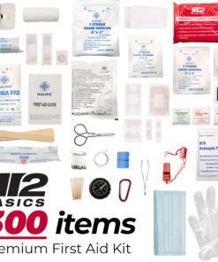 Professional 300 Piece (40 Unique Items) First Aid Kit | Emergency Medical Kits | Home, Business, Camping, Car, Office, Travel, Vehicle, Kids, Boat, Survival, Supplies 52 81ruD0Z166L